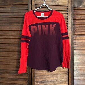 PINK Red and Purple Long Sleeve Shirt